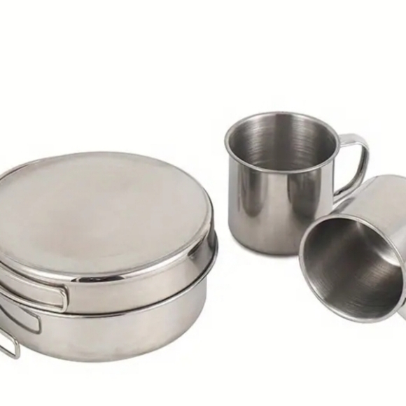 ☆Outdoor Stainless Steel 8pcs Cooking Set☆Small Camping Portable & Convenient☆ - Picture 5 of 9